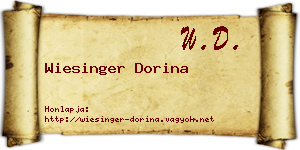 Wiesinger Dorina névjegykártya