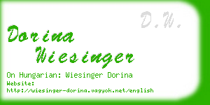 dorina wiesinger business card